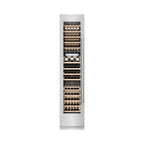 ZLINE 18" 9.0 cu. ft. Triple Zone 68 Bottle Left Hinge Column Wine Cooler in Satin Stainless Steel, RCWVL-SN-18