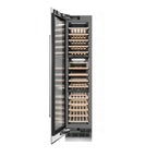 ZLINE 18" 9.0 cu. ft. Triple Zone 68 Bottle Left Hinge Column Wine Cooler in Satin Stainless Steel, RCWVL-SN-18