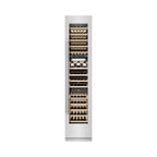 ZLINE 18" 9.0 cu. ft. Triple Zone 68 Bottle Right Hinge Column Wine Cooler in Satin Stainless Steel, RCWVR-SN-18