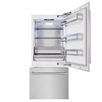 ZLINE 36 in. Built-In Bottom Freezer Refrigerator 19.8 Cu. Ft. with Water Dispenser & Ice Maker (RBIT-SN-36)