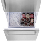 ZLINE 30 in Built-In Bottom Freezer Refrigerator 16.1 cu. ft. Water Dispenser Ice Maker Satin Stainless Steel (RBIV-SN-30)