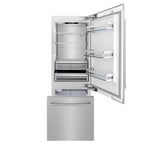ZLINE 30 in Built-In Bottom Freezer Refrigerator 16.1 cu. ft. Water Dispenser Ice Maker Satin Stainless Steel (RBIV-SN-30)