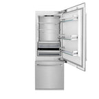 ZLINE 30 in Built-In Bottom Freezer Refrigerator 16.1 cu. ft. Water Dispenser Ice Maker Satin Stainless Steel (RBIV-SN-30)