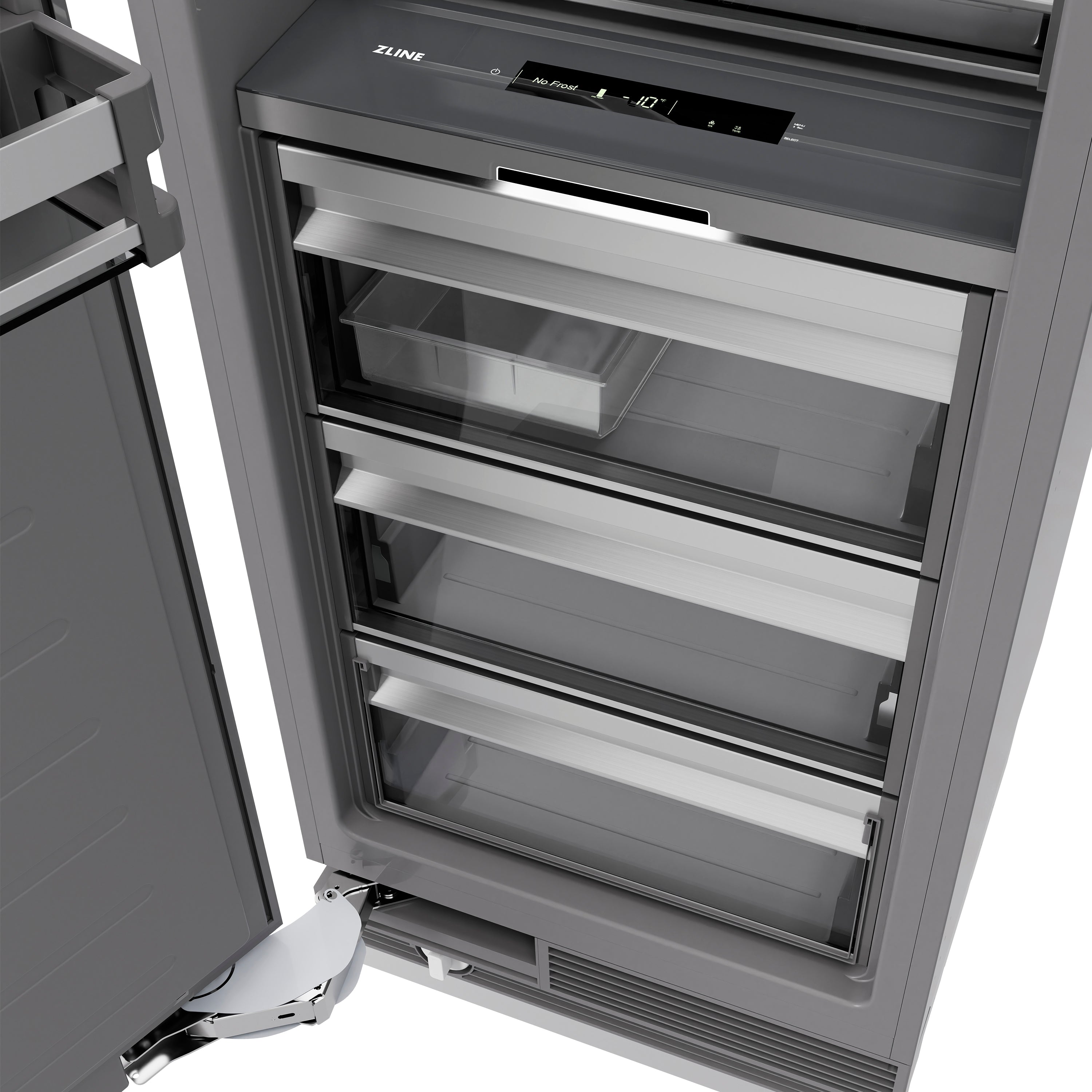 ZLINE 24" 12.4 cu. ft. Panel Ready Column Freezer with Graphite Gray Interior, RBCFV-24