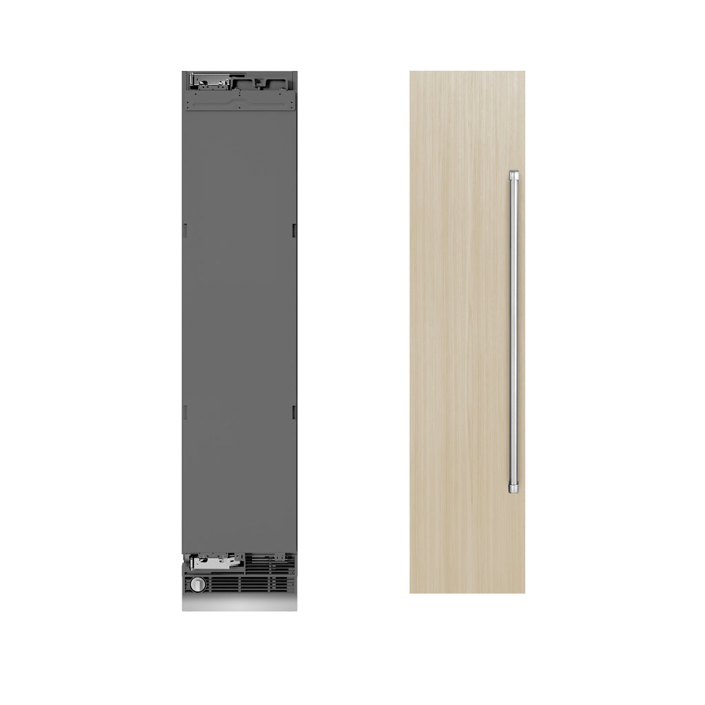 ZLINE 18" 8.6 cu. ft. Panel Ready Left Hinge Column Freezer with Graphite Gray Interior, RBCFVL-18