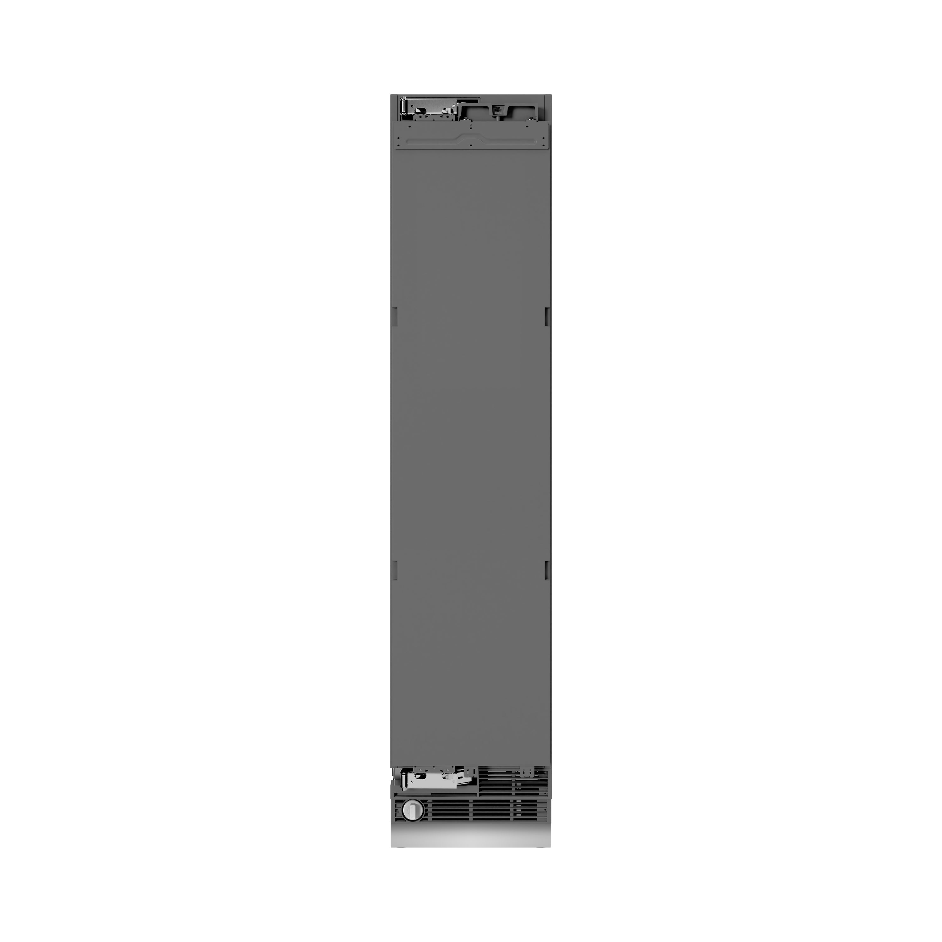 ZLINE Autograph 18" 8.6 cu. ft. Panel Ready Left Hinge Column Freezer with Graphite Gray Interior and Champagne Bronze Accents, RBCFVLZ-18-CB