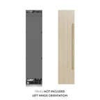 ZLINE Autograph 18" 8.6 cu. ft. Panel Ready Left Hinge Column Freezer with Graphite Gray Interior and Champagne Bronze Accents, RBCFVLZ-18-CB