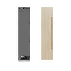 ZLINE Autograph 18" 8.6 cu. ft. Panel Ready Left Hinge Column Freezer with Graphite Gray Interior and Polished Gold Accents, RBCFVLZ-18-G