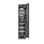 ZLINE Autograph 18" 8.6 cu. ft. Panel Ready Right Hinge Column Freezer with Graphite Gray Interior and Matte Black Accents, RBCFVRZ-18-MB