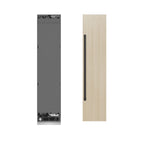 ZLINE Autograph 18" 8.6 cu. ft. Panel Ready Right Hinge Column Freezer with Graphite Gray Interior and Matte Black Accents, RBCFVRZ-18-MB