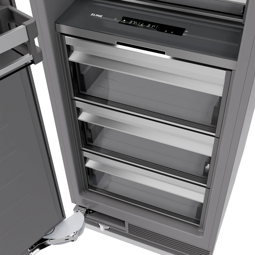 ZLINE 24 in. Column Refrigerator, Panel Ready, 12.5 Cu. Ft., Graphite Gray Interior (RBCRV-24)
