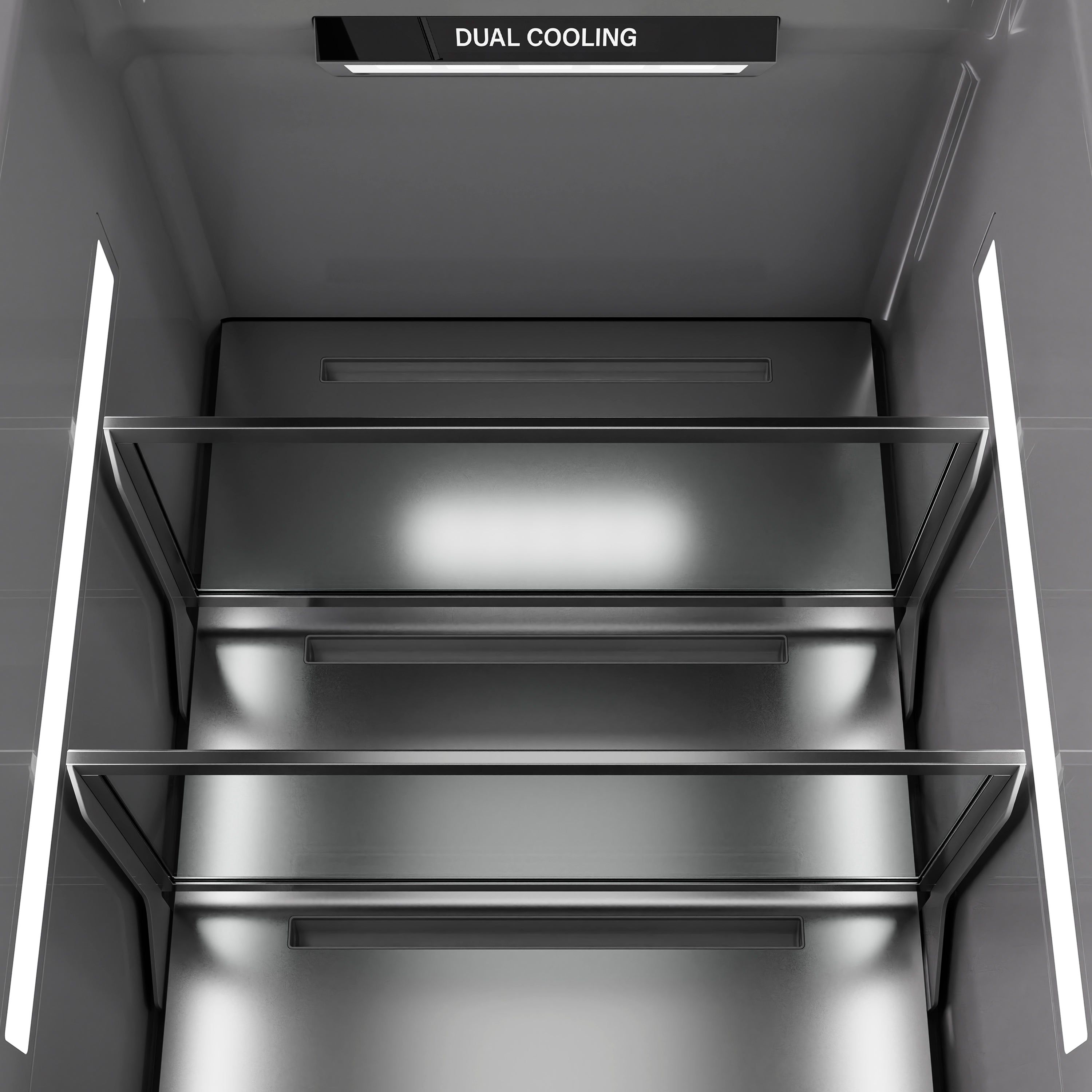 ZLINE 30 in. Panel Ready Column Refrigerator 16.7 cu. ft. Graphite Gray Interior Champagne Bronze Accents (RBCRVZ-30-CB)