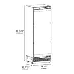 ZLINE 30 in. Panel Ready Column Refrigerator 16.7 Cu. Ft. Graphite Gray Interior Matte Black Accents (RBCRVZ-30-MB)