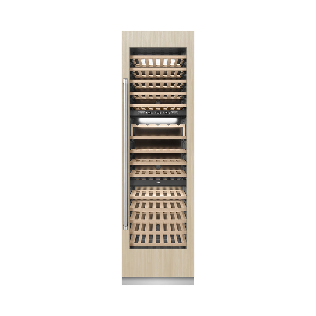 ZLINE 24" 12.4 cu. ft. Triple Zone 100 Bottle Panel Ready Column Wine Cooler, RBCWV-24