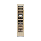 ZLINE Autograph 18" 9.0 cu. ft. Triple Zone 68 Bottle Panel Ready Left Hinge Column Wine Cooler with Champagne Bronze Accents, RBCWVLZ-18-CB