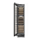 ZLINE Autograph 18" 9.0 cu. ft. Triple Zone 68 Bottle Panel Ready Left Hinge Column Wine Cooler with Champagne Bronze Accents, RBCWVLZ-18-CB