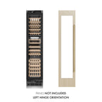 ZLINE Autograph 18" 9.0 cu. ft. Triple Zone 68 Bottle Panel Ready Left Hinge Column Wine Cooler with Champagne Bronze Accents, RBCWVLZ-18-CB