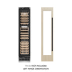 ZLINE Autograph 18" 9.0 cu. ft. Triple Zone 68 Bottle Panel Ready Left Hinge Column Wine Cooler with Matte Black Accents, RBCWVLZ-18-MB