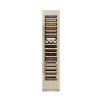 ZLINE Autograph 18" 9.0 cu. ft. Triple Zone 68 Bottle Panel Ready Right Hinge Column Wine Cooler with Polished Gold Accents, RBCWVRZ-18-G