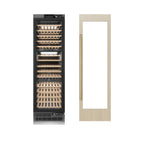 ZLINE Autograph 24" 12.4 cu. ft. Triple Zone 100 Bottle Panel Ready Column Wine Cooler with Champagne Bronze Accents, RBCWVZ-24-CB