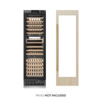 ZLINE Autograph 24" 12.4 cu. ft. Triple Zone 100 Bottle Panel Ready Column Wine Cooler with Champagne Bronze Accents, RBCWVZ-24-CB