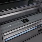 ZLINE 36 in. Built-In Bottom Freezer Refrigerator 19.8 cu. ft. Panel Ready, Water Dispenser, Ice Maker, Graphite Gray Interior (GRBIT-36)