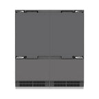 ZLINE 72 in. Panel Ready French Door Built-In Bottom Freezer Refrigerator 39.6 cu. ft. with Water Dispensers, Ice Makers, Graphite Gray Interior (GRBIT-72)