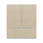 ZLINE 72 in. Panel Ready French Door Built-In Bottom Freezer Refrigerator 39.6 cu. ft. with Water Dispensers, Ice Makers, Graphite Gray Interior (GRBIT-72)