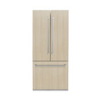 ZLINE 36 in Panel Ready French Door Built-In Refrigerator 19.6 cu. ft Capacity Water Dispenser Ice Maker Graphite Gray Interior (GRBIV-36)