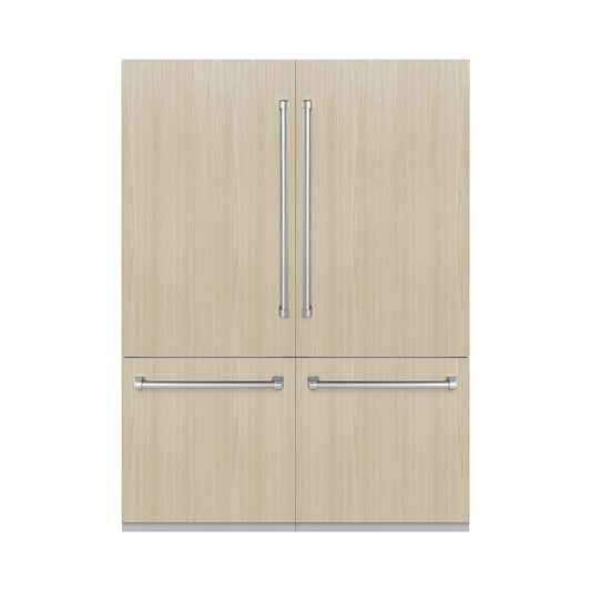 ZLINE 60 in. French Door Built-In Bottom Freezer Refrigerator, Panel Ready, 32.2 Cu. Ft., Water Dispensers, Ice Makers, Graphite Gray Interior (GRBIV-60)