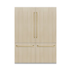 ZLINE 60 in. French Door Built-In Bottom Freezer Refrigerator 32.2 Cu. Ft. Panel Ready Water Dispenser Ice Maker Graphite Gray Interior Champagne Bronze Accents (GRBIVZ-60-CB)
