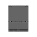 ZLINE 60 in. French Door Built-In Bottom Freezer Refrigerator, Panel Ready, 32.2 Cu. Ft., Water Dispenser, Ice Maker, Graphite Gray Interior, Matte Black Accents (GRBIVZ-60-MB)