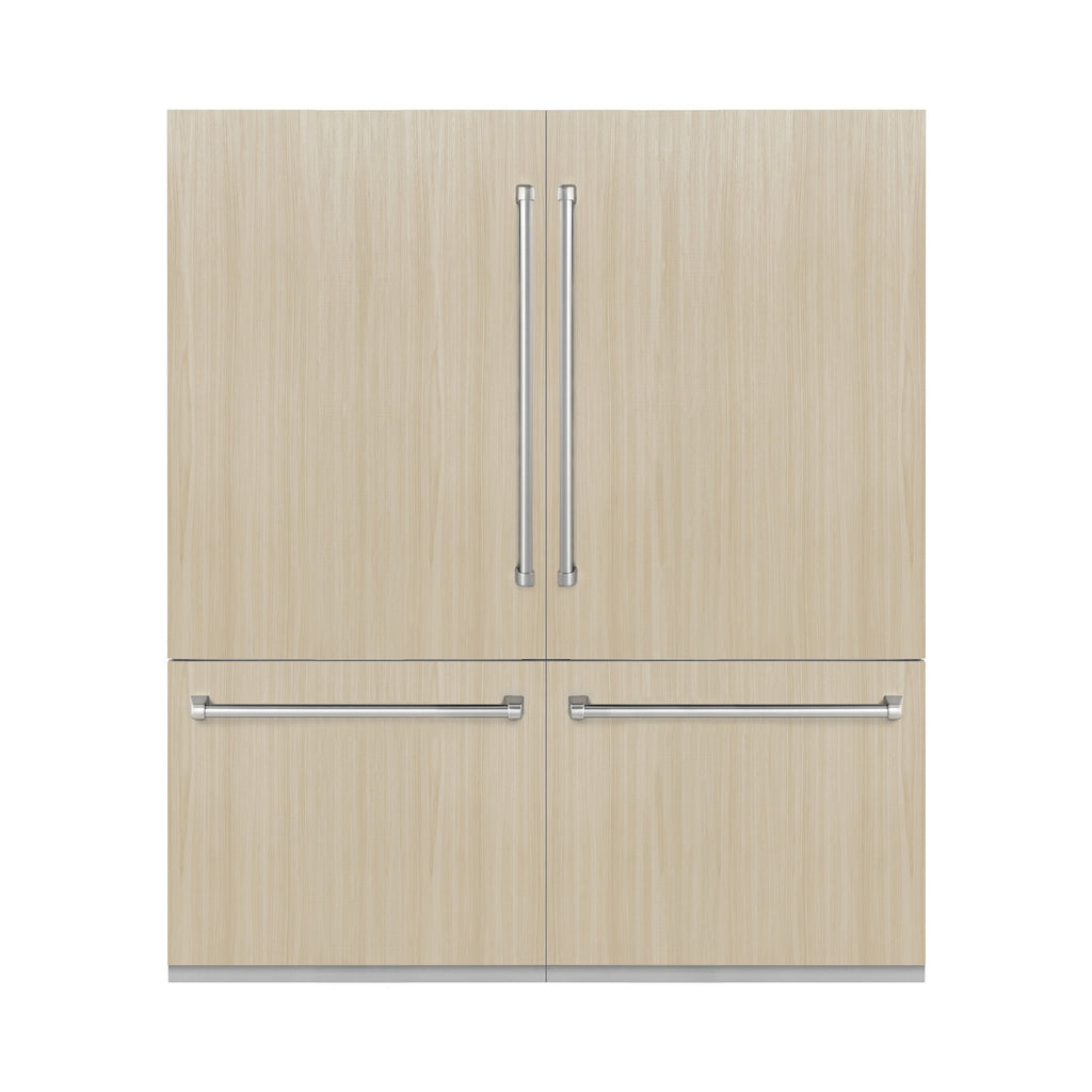 ZLINE 72 in. French Door Built-In Bottom Freezer Refrigerator Panel Ready 39.6 cu. ft. with Water Dispensers & Ice Makers (RBIT-72)