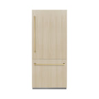 ZLINE 36 in. Built-In Bottom Freezer Refrigerator, Panel Ready, 19.8 Cu. Ft., Water Dispenser, Ice Maker, Champagne Bronze Accents (RBITZ-36-CB)