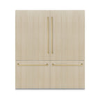 ZLINE 72 in. Panel Ready French Door Built-In Bottom Freezer Refrigerator 39.6 cu. ft. with Water Dispensers, Ice Makers, Champagne Bronze Accents (RBITZ-72-CB)