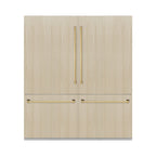 ZLINE 72 in Built-In Panel Ready French Door Refrigerator Bottom Freezer 39.6 cu. ft. Water Dispensers Ice Makers Polished Gold Accents (RBITZ-72-G)