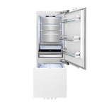 ZLINE 30 in. Built-In Panel Ready Bottom Freezer Refrigerator 16.1 cu. ft. Internal Water & Ice Dispenser Matte Black Handles (RBIVZ-30-MB)