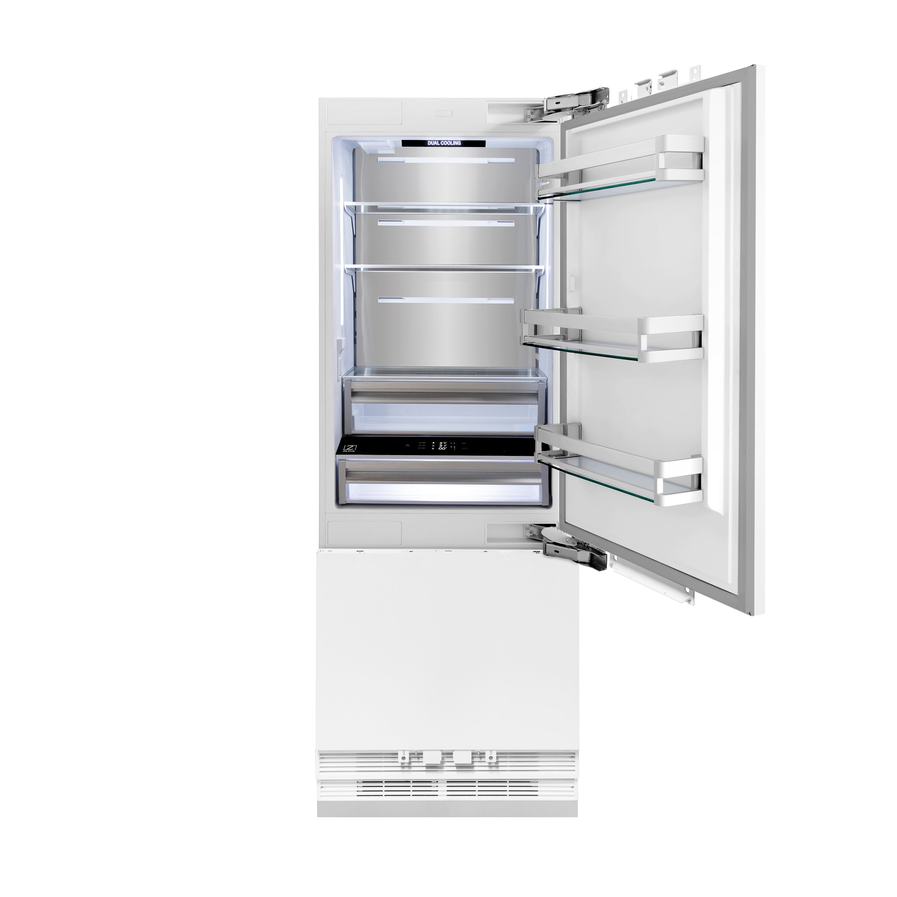 ZLINE 30 in Built-In Panel Ready Refrigerator 16.1 cu. ft. Bottom Freezer Internal Water & Ice Dispenser (RBIV-30)