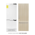 ZLINE 30 in Built-In Panel Ready Refrigerator 16.1 cu. ft. Bottom Freezer Internal Water & Ice Dispenser (RBIV-30)