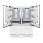 ZLINE 60 in Built-In French Door Refrigerator 32.2 cu. ft Panel Ready Stainless Steel Handles (RBIV-60-SS)