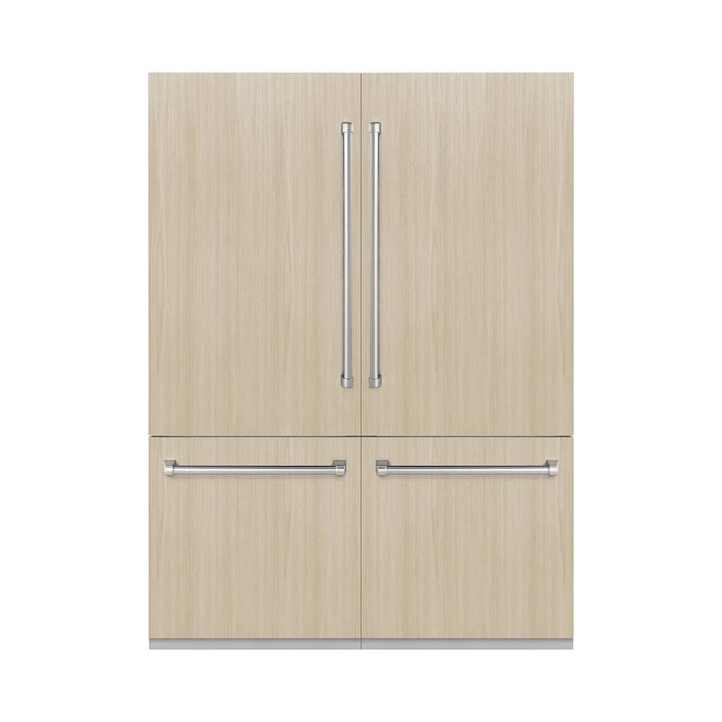 ZLINE 60 in Built-In French Door Refrigerator 32.2 cu. ft Panel Ready Stainless Steel Handles (RBIV-60-SS)