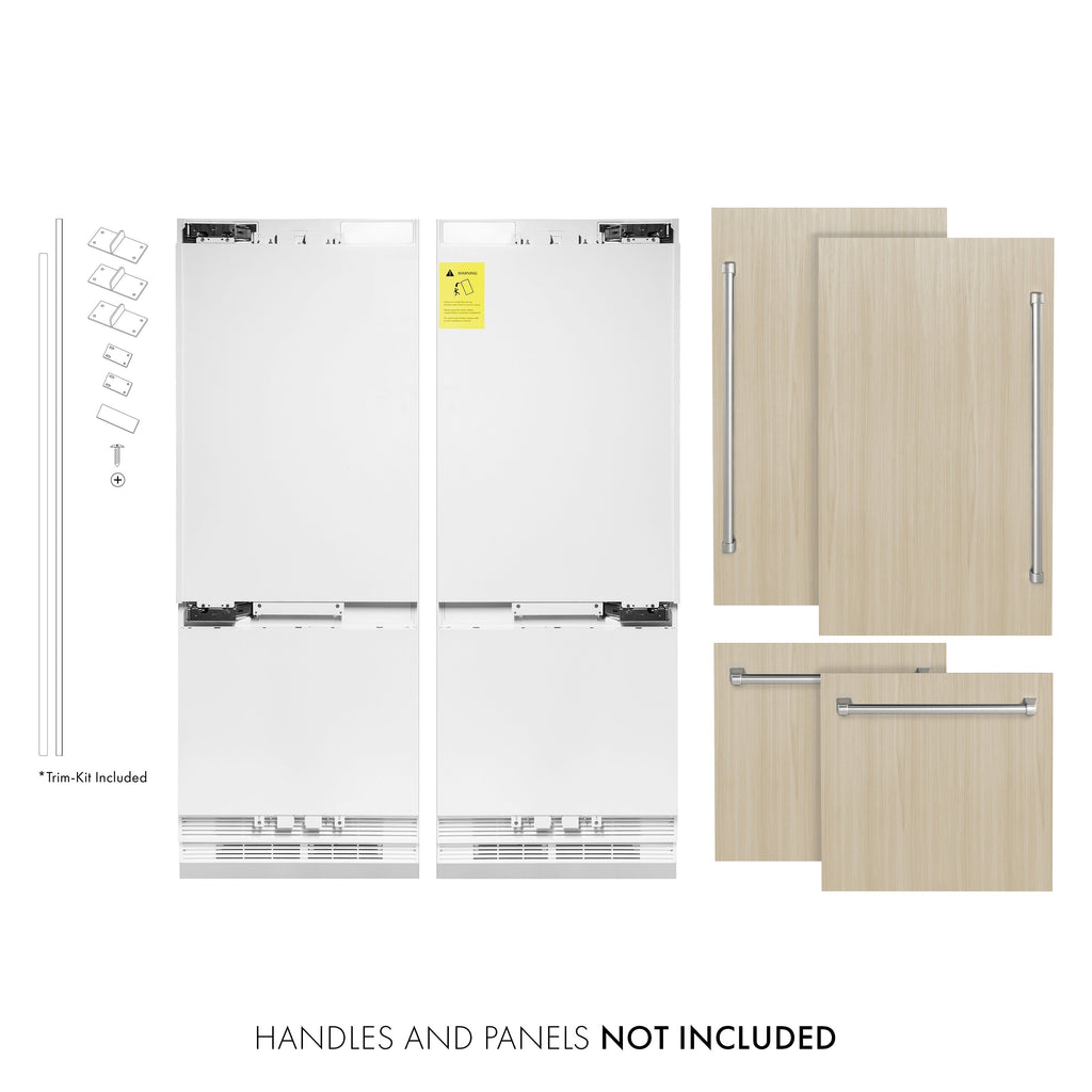 ZLINE 60 in. Built-In 4-Door French Door Refrigerator 32.2 cu. ft. Panel Ready Internal Water & Ice Dispenser (RBIV-60)