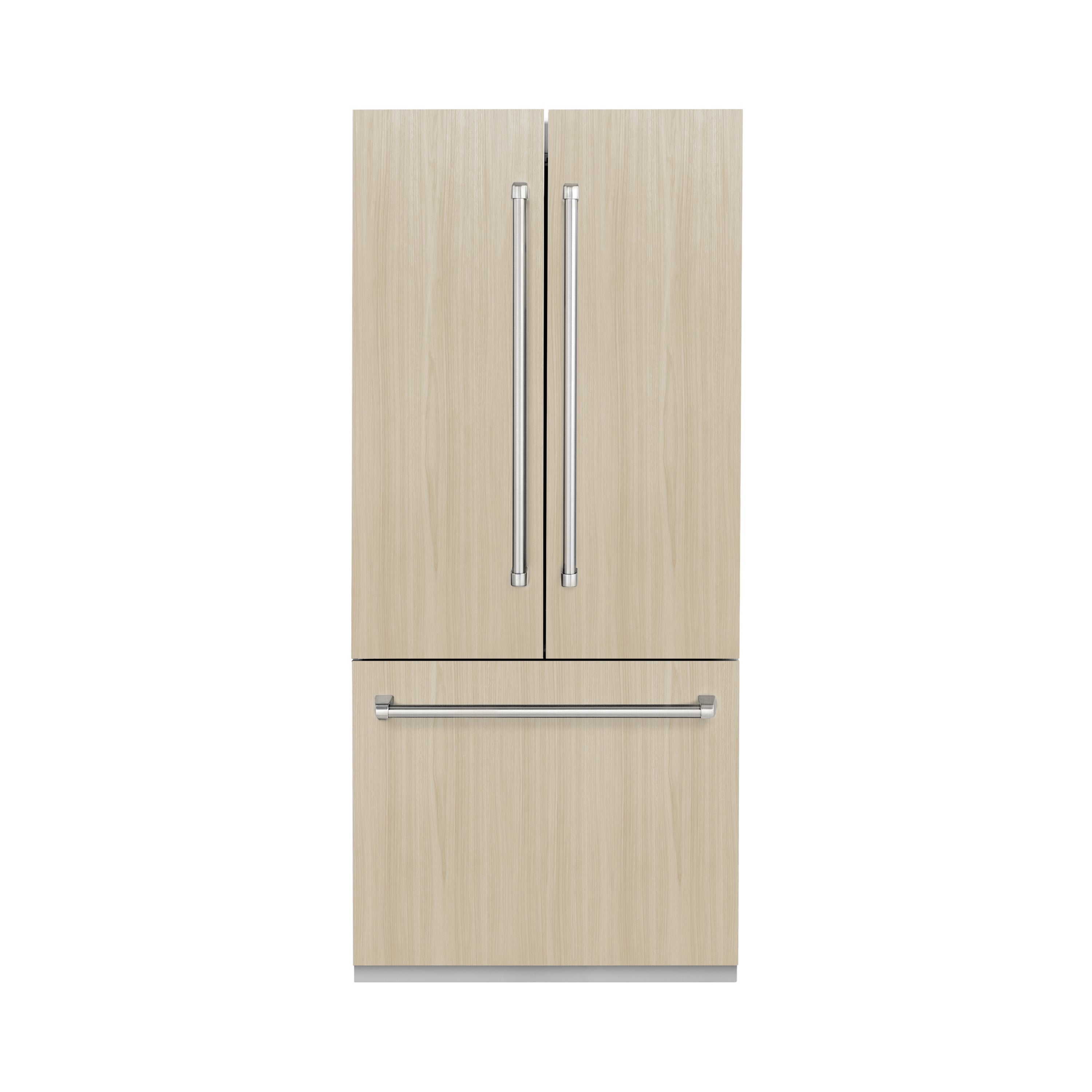 ZLINE 36 in. Panel Ready French Door Built-In Bottom Freezer Refrigerator, 19.6 cu. ft., Water Dispenser, Ice Maker, Stainless Steel Interior (SRBIV-36)