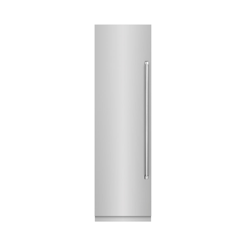 ZLINE 24" 12.4 cu. ft. Column Freezer in Stainless Steel with Graphite Gray Interior, RCFV-304-24