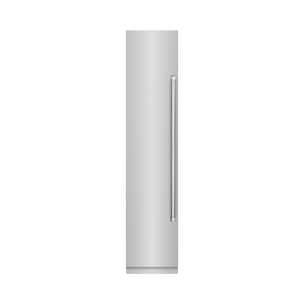 ZLINE 18" 8.6 cu. ft. Left Hinge Column Freezer in Stainless Steel with Graphite Gray Interior, RCFVL-304-18