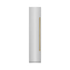 ZLINE Autograph 18" 8.6 cu. ft. Left Hinge Column Freezer in Stainless Steel with Graphite Gray Interior and Polished Gold Accents, RCFVLZ-30418-G