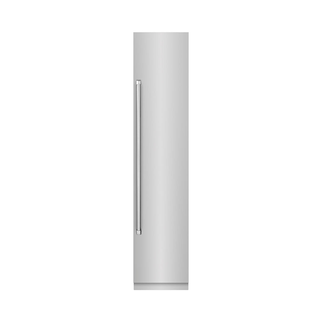 ZLINE 18" 8.6 cu. ft. Right Hinge Column Freezer in Stainless Steel with Graphite Gray Interior, RCFVR-304-18