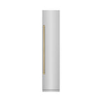 ZLINE Autograph 18" 8.6 cu. ft. Right Hinge Column Freezer in Stainless Steel with Graphite Gray Interior and Champagne Bronze Accents, RCFVRZ-30418-CB