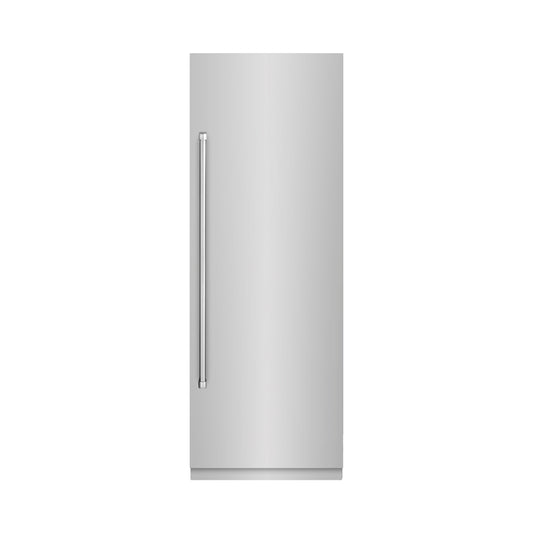 ZLINE 30 in. Column Refrigerator 16.7 cu. ft. Stainless Steel with Graphite Gray Interior (RCRV-304-30)