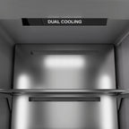 ZLINE 24-Inch Column Refrigerator 12.5 Cu. Ft. Stainless Steel Graphite Gray Interior Matte Black Accents (RCRVZ-30424-MB)